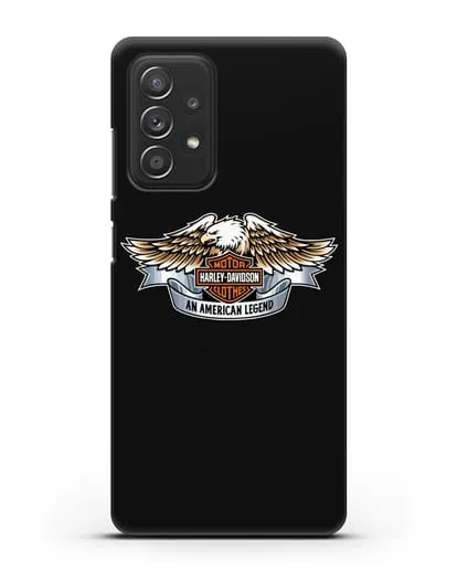Чехол с изображением орла и надписью Harley-Davidson силиконовый для Samsung Galaxy A53