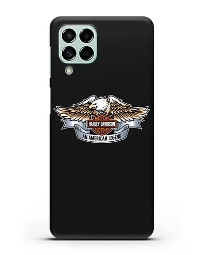 Чехол с изображением орла и надписью Harley-Davidson силиконовый для Samsung Galaxy M53 [SM-M536]