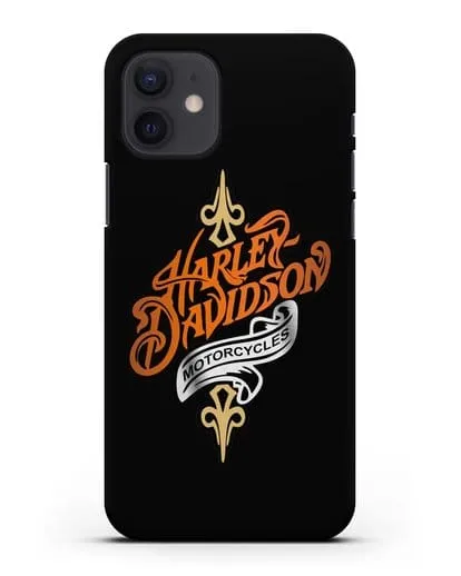 Чехол с надписью Harley-Davidson Motorcycles силиконовый для iPhone 12
