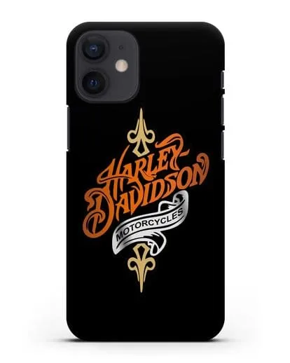 Чехол с надписью Harley-Davidson Motorcycles силиконовый для iPhone 12 mini