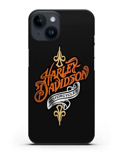 Чехол с надписью Harley-Davidson Motorcycles силиконовый для iPhone 14