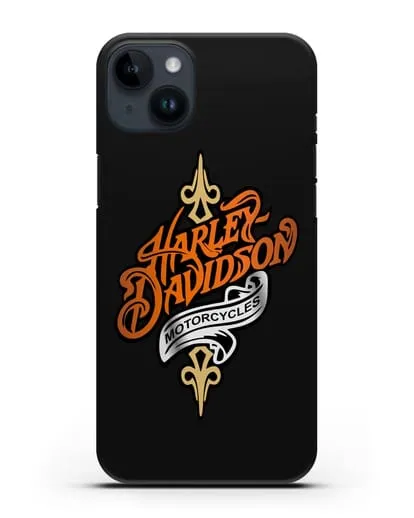 Чехол с надписью Harley-Davidson Motorcycles силиконовый для iPhone 14 Plus