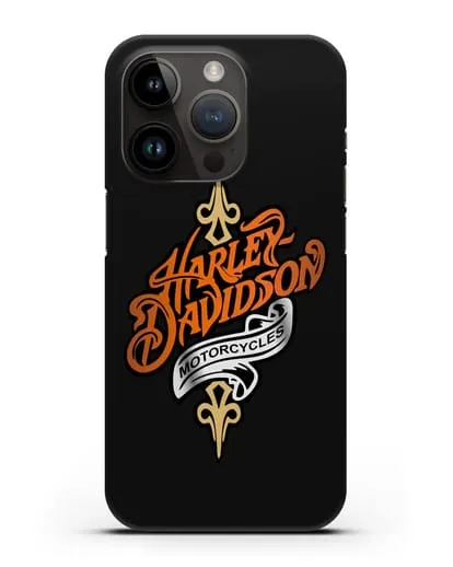 Чехол с надписью Harley-Davidson Motorcycles силиконовый для iPhone 14 Pro