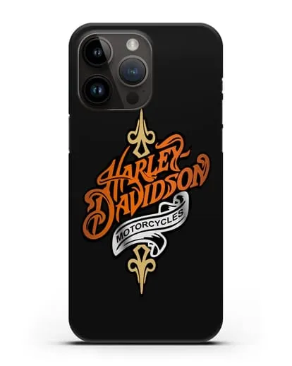 Чехол с надписью Harley-Davidson Motorcycles силиконовый для iPhone 14 Pro Max