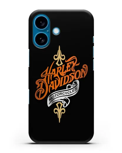 Чехол с надписью Harley-Davidson Motorcycles силиконовый для iPhone 16