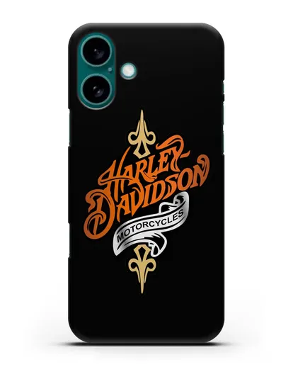 Чехол с надписью Harley-Davidson Motorcycles силиконовый для iPhone 16 Plus