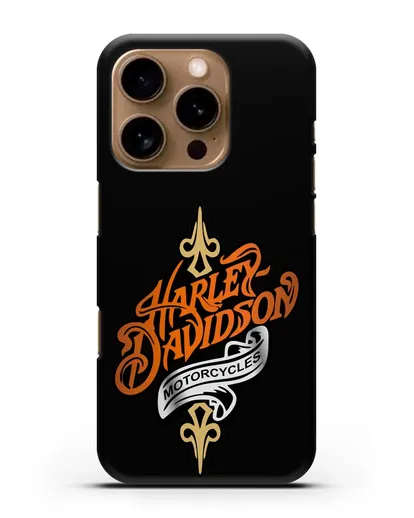 Чехол с надписью Harley-Davidson Motorcycles силиконовый для iPhone 16 Pro
