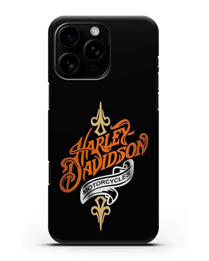 Чехол с надписью Harley-Davidson Motorcycles силиконовый для iPhone 16 Pro Max
