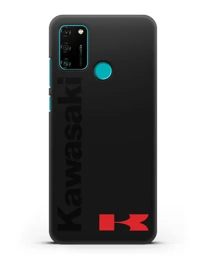 Чехол с надписью Kawasaki и логотипом силиконовый для Honor 9A