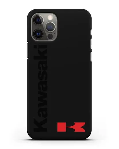 Чехол с надписью Kawasaki и логотипом силиконовый для iPhone 12 Pro
