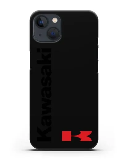 Чехол с надписью Kawasaki и логотипом силиконовый для iPhone 13