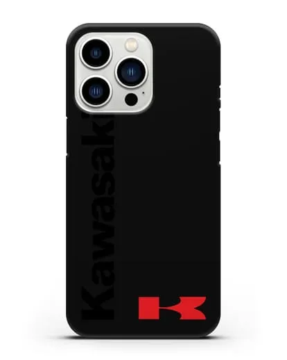 Чехол с надписью Kawasaki и логотипом силиконовый для iPhone 13 Pro