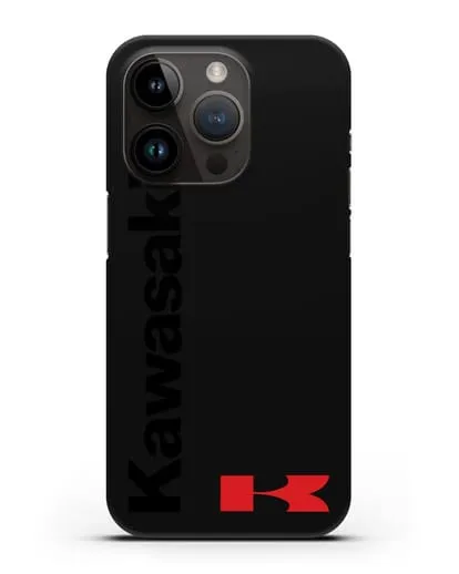 Чехол с надписью Kawasaki и логотипом силиконовый для iPhone 14 Pro