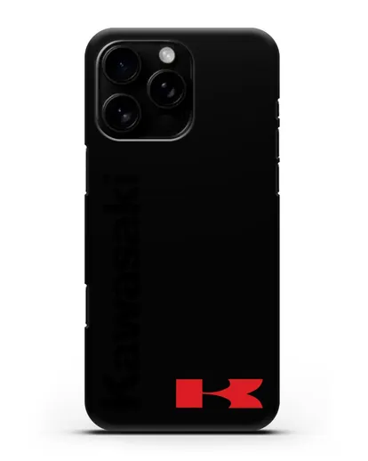 Чехол с надписью Kawasaki и логотипом силиконовый для iPhone 16 Pro Max