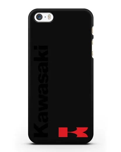 Чехол с надписью Kawasaki и логотипом силиконовый для iPhone 5/5s/SE
