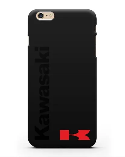 Чехол с надписью Kawasaki и логотипом силиконовый для iPhone 6s Plus