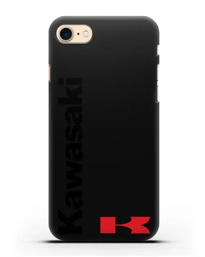 Чехол с надписью Kawasaki и логотипом силиконовый для iPhone 8