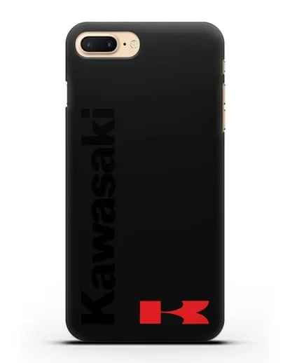 Чехол с надписью Kawasaki и логотипом силиконовый для iPhone 7 Plus
