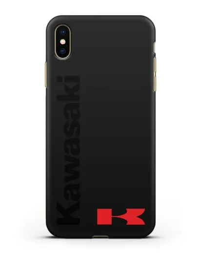 Чехол с надписью Kawasaki и логотипом силиконовый для iPhone XS Max