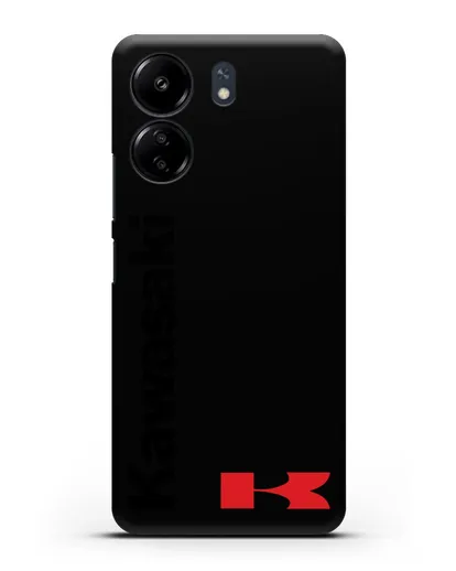 Чехол с надписью Kawasaki и логотипом силиконовый для Xiaomi Poco C65