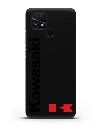 Чехол с надписью Kawasaki и логотипом силиконовый для Xiaomi Poco C40