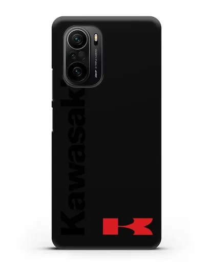 Чехол с надписью Kawasaki и логотипом силиконовый для Xiaomi Poco F3