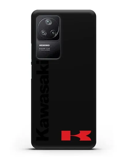 Чехол с надписью Kawasaki и логотипом силиконовый для Xiaomi Poco F4