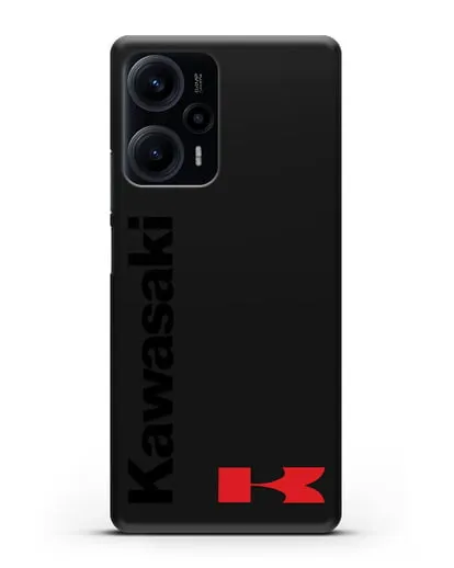 Чехол с надписью Kawasaki и логотипом силиконовый для Xiaomi Poco F5
