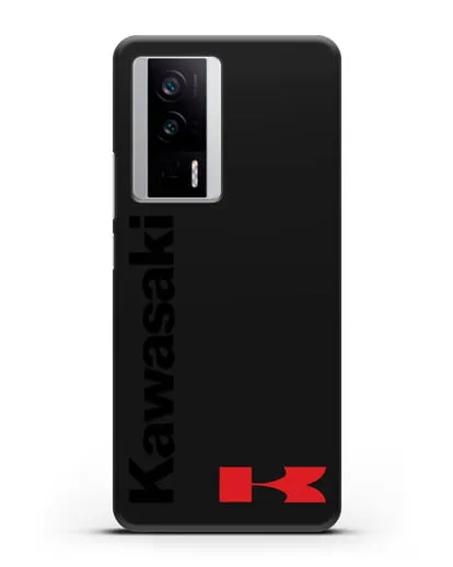 Чехол с надписью Kawasaki и логотипом силиконовый для Xiaomi Poco F5 Pro