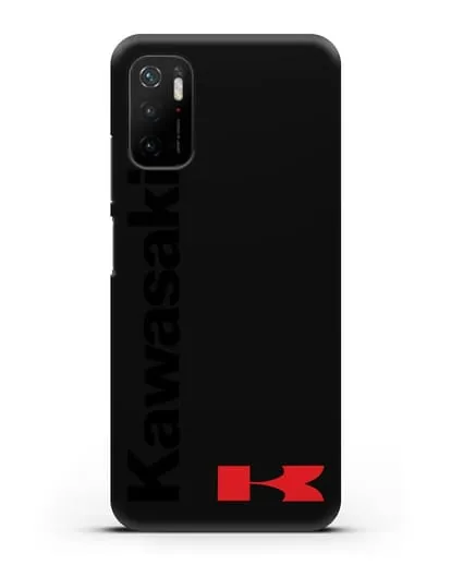 Чехол с надписью Kawasaki и логотипом силиконовый для Xiaomi Poco M3 Pro