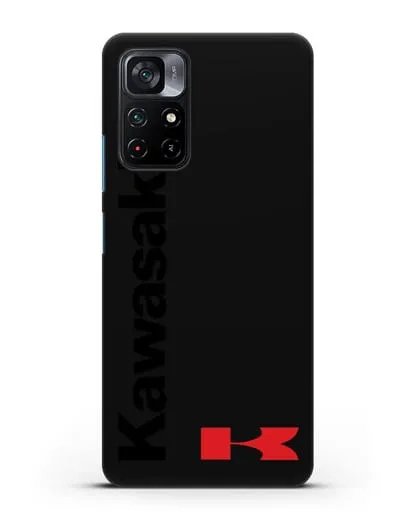 Чехол с надписью Kawasaki и логотипом силиконовый для Xiaomi Poco M4 Pro 5G