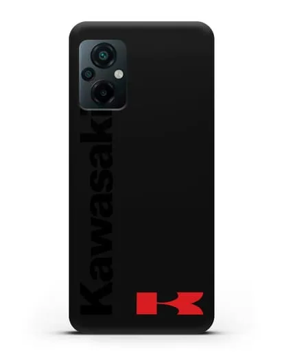 Чехол с надписью Kawasaki и логотипом силиконовый для Xiaomi Poco M5