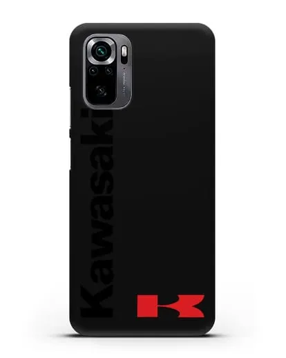 Чехол с надписью Kawasaki и логотипом силиконовый для Xiaomi Poco M5s