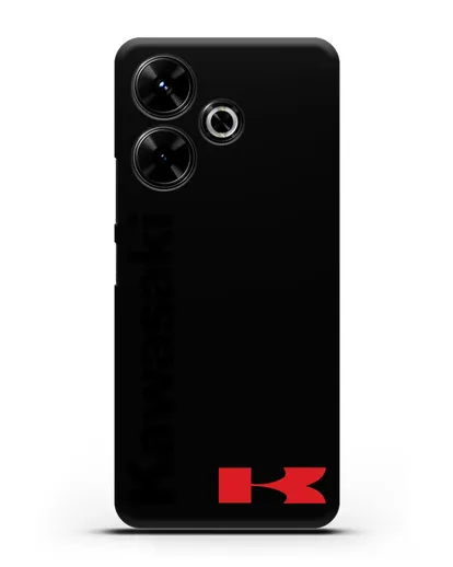 Чехол с надписью Kawasaki и логотипом силиконовый для Xiaomi Poco M6