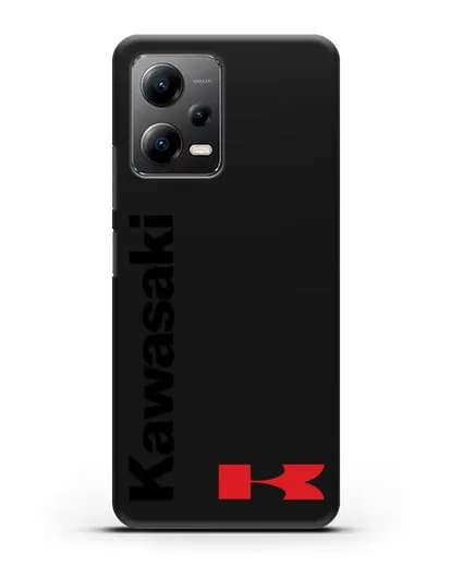 Чехол с надписью Kawasaki и логотипом силиконовый для Xiaomi Poco X5