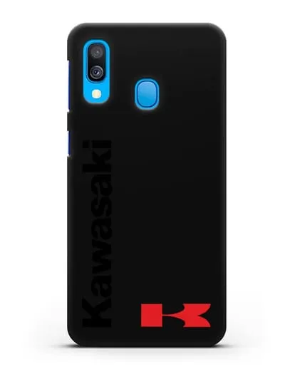 Чехол с надписью Kawasaki и логотипом силиконовый для Samsung Galaxy A40 [SM-A405F]