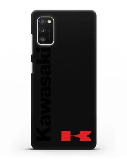 Чехол с надписью Kawasaki и логотипом силиконовый для Samsung Galaxy A41 [SM-A415F]