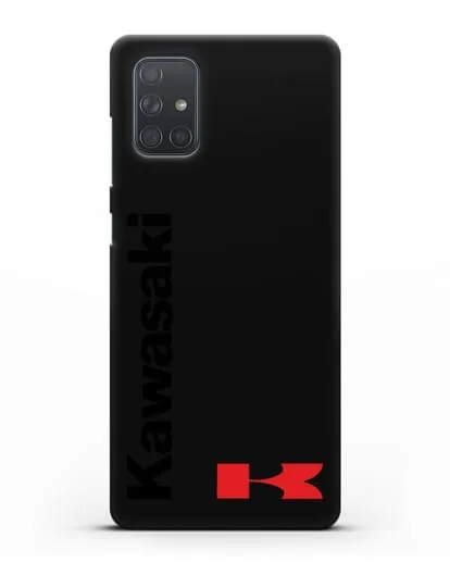 Чехол с надписью Kawasaki и логотипом силиконовый для Samsung Galaxy A71 [SM-A715F]