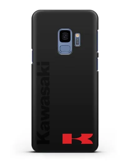 Чехол с надписью Kawasaki и логотипом силиконовый для Samsung Galaxy S9 [SM-G960F]