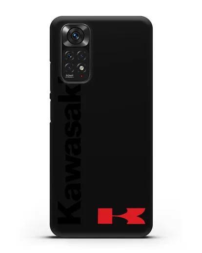 Чехол с надписью Kawasaki и логотипом силиконовый для Xiaomi Redmi Note 11