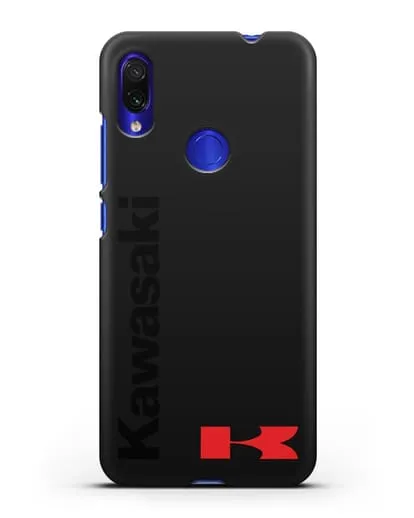 Чехол с надписью Kawasaki и логотипом силиконовый для Xiaomi Redmi Note 7