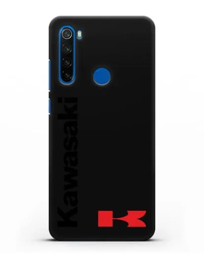 Чехол с надписью Kawasaki и логотипом силиконовый для Xiaomi Redmi Note 8