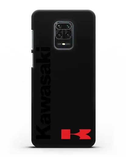 Чехол с надписью Kawasaki и логотипом силиконовый для Xiaomi Redmi Note 9S