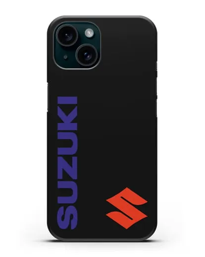 Чехол с символикой Suzuki силиконовый для iPhone 15
