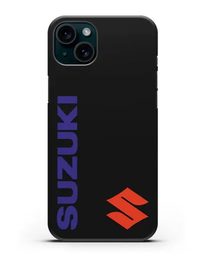 Чехол с символикой Suzuki силиконовый для iPhone 15 Plus