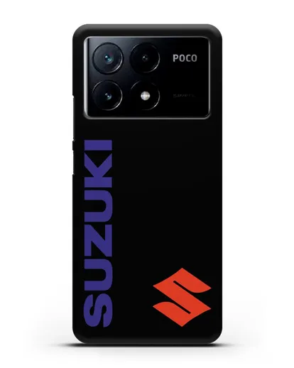 Чехол с символикой Suzuki силиконовый для Xiaomi Poco X6 Pro