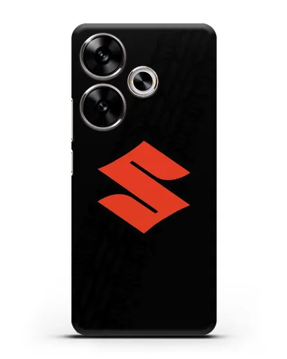 Чехол с логотипом Suzuki и протектором шин силиконовый для Xiaomi Poco F6