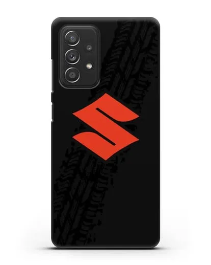 Чехол с логотипом Suzuki и протектором шин силиконовый для Samsung Galaxy A53