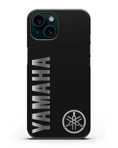 Чехол с надписью Yamaha и логотипом силиконовый для iPhone 15