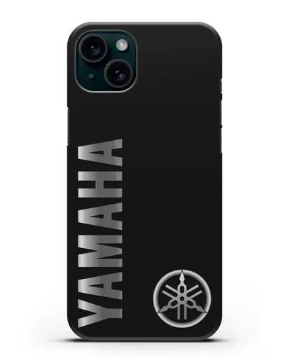 Чехол с надписью Yamaha и логотипом силиконовый для iPhone 15 Plus